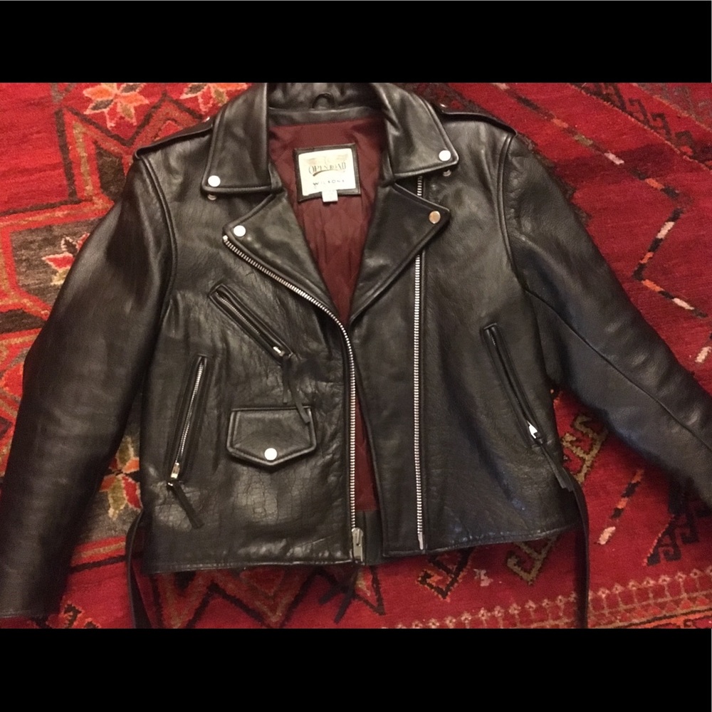 Vintage Wilson’s Leather Women Moto Jacket Large